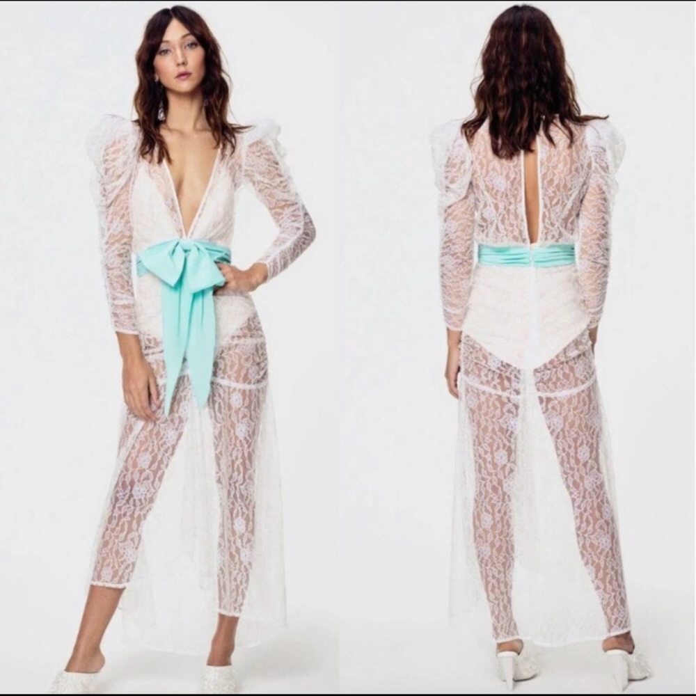For Love & Lemons Rodin Iridescent Maxi Dress - Picture 1 of 15